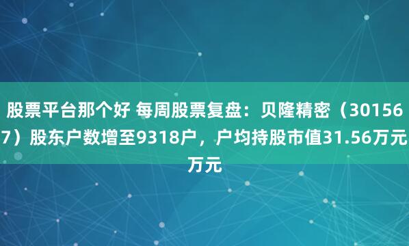 股票平台那个好 每周股票复盘：贝隆精密（301567）股东户数增至9318户，户均持股市值31.56万元