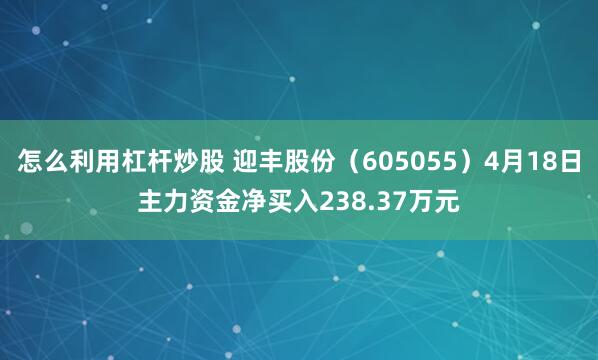怎么利用杠杆炒股 迎丰股份（605055）4月18日主力资金净买入238.37万元