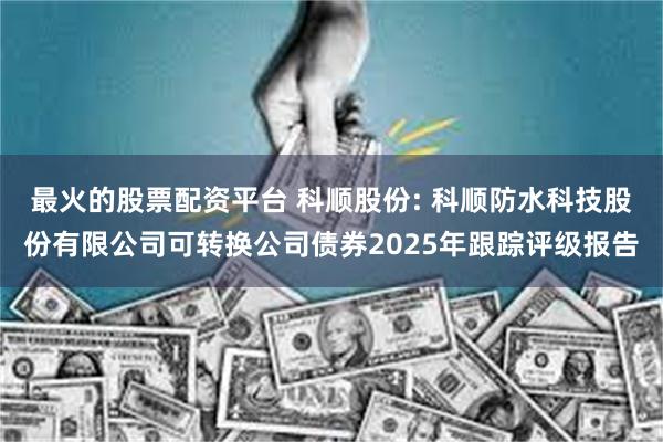 最火的股票配资平台 科顺股份: 科顺防水科技股份有限公司可转换公司债券2025年跟踪评级报告